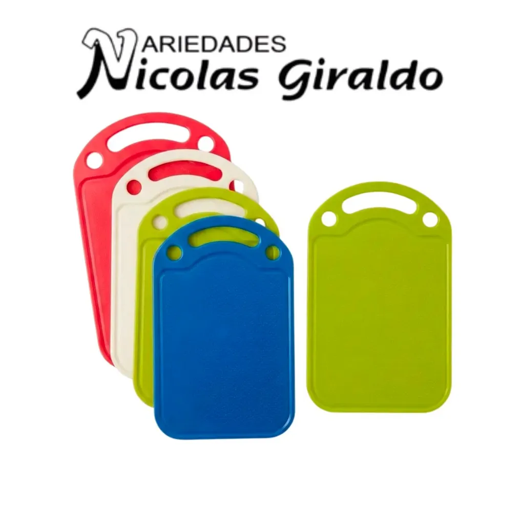 Tabla picar plastica color 23x36 paquete x12 