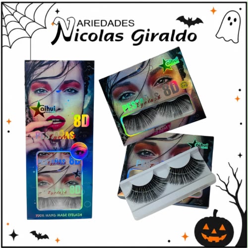 Pestañas surtidas Halloween caja x10