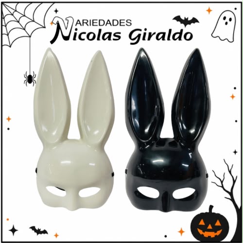 Mascara Halloween conejo sencilla