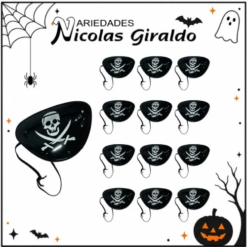 [YN-431] Parche pirata Halloween paquete x12