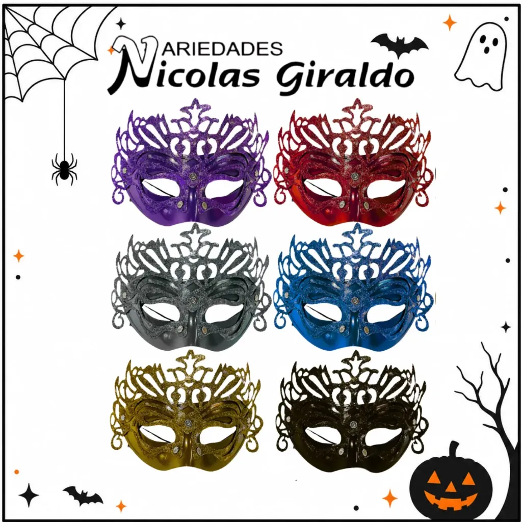 Antifaz escarchado Halloween 