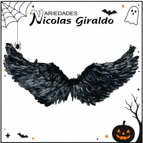 Alas plumas grandes Halloween 