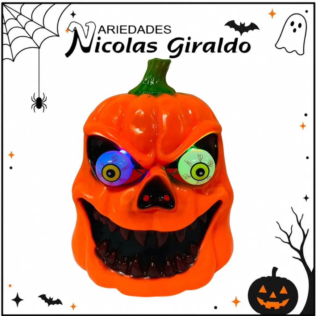 Mascara Halloween calabaza luz 
