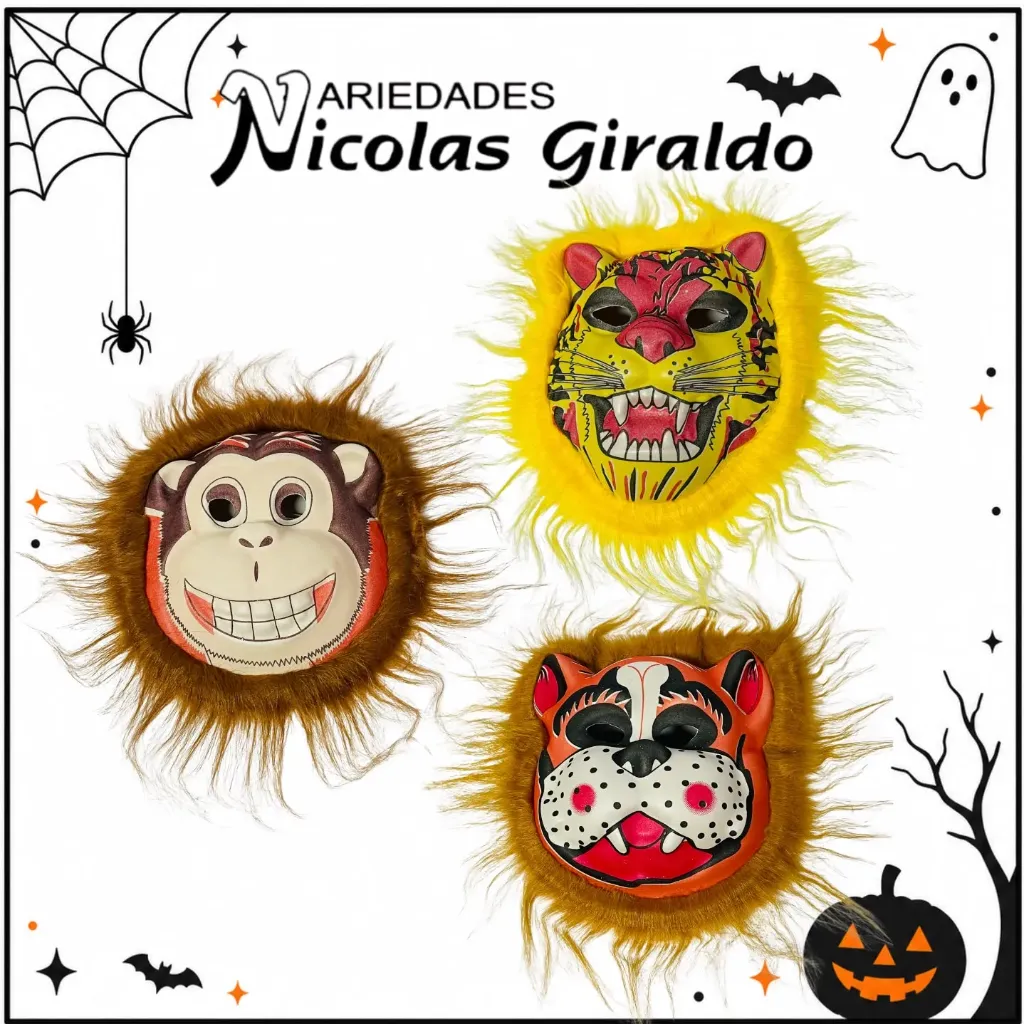 Mascara Halloween animales surtido 