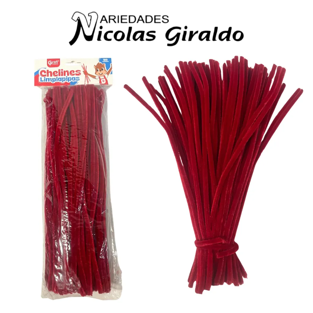 [GR434R] Limpia pipas escolar x100 rojo