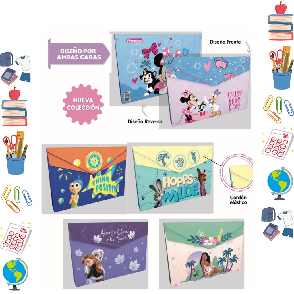Carpeta primavera plastica fuelle niña