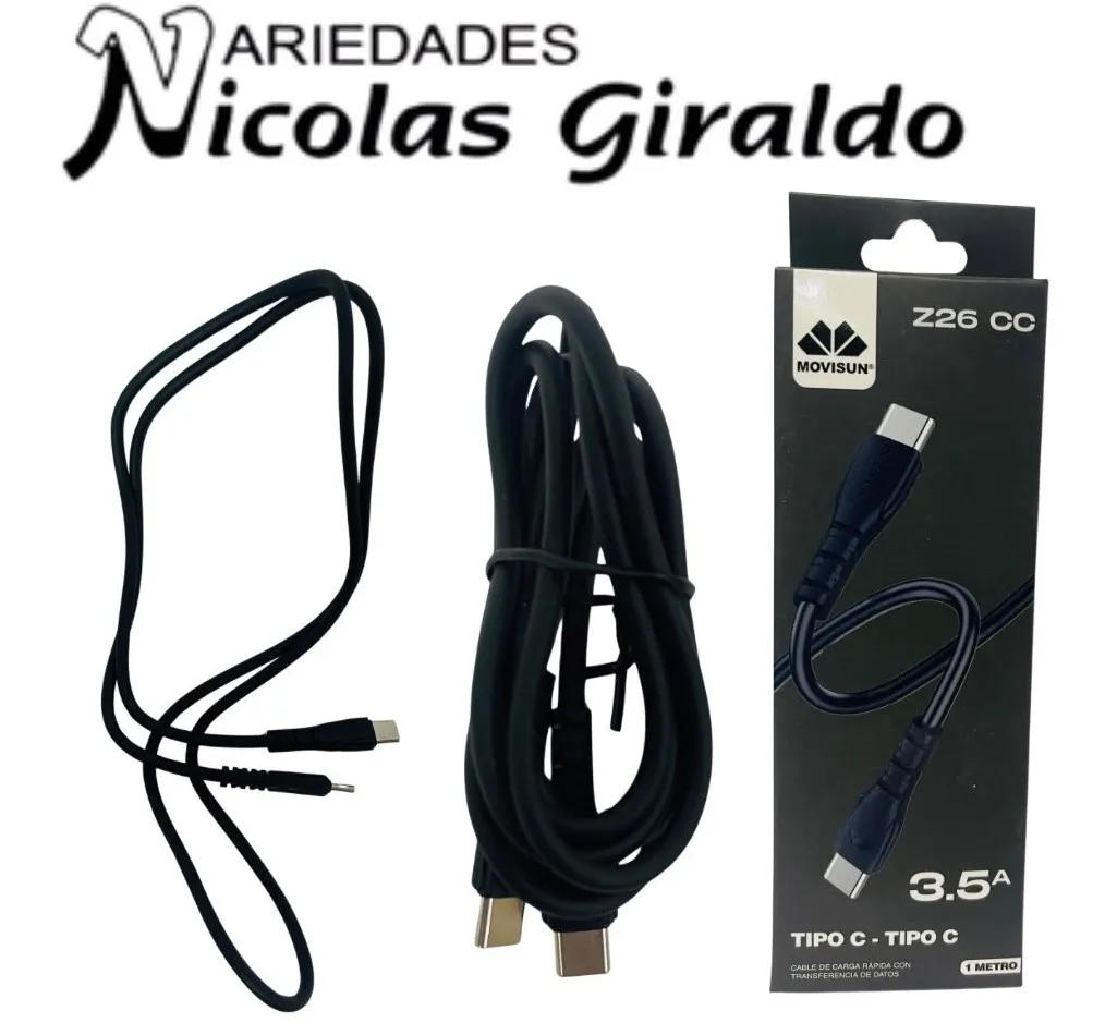Cable tipo C a tipo C