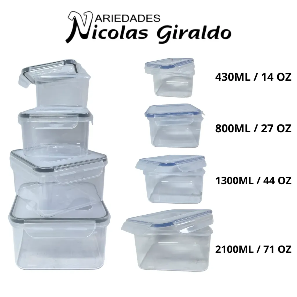 Coca hermetica ingeproductos cuadrada x4 (YL-24)