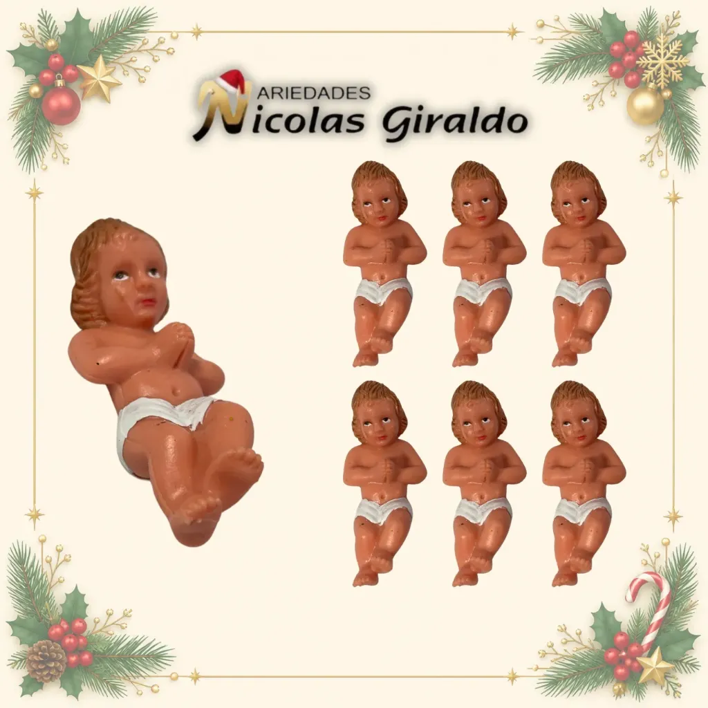 NIÑO DIOS PLASTICO FINO #9 PAQUETE X6