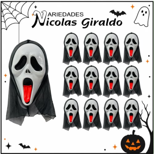 [25WJ-207] Mascara lengua hallowwen paquete x12