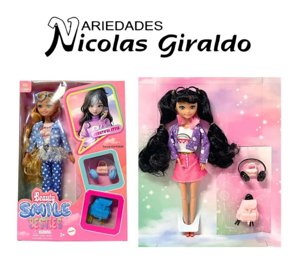 [41435] Muñeca caja fina con accesorios