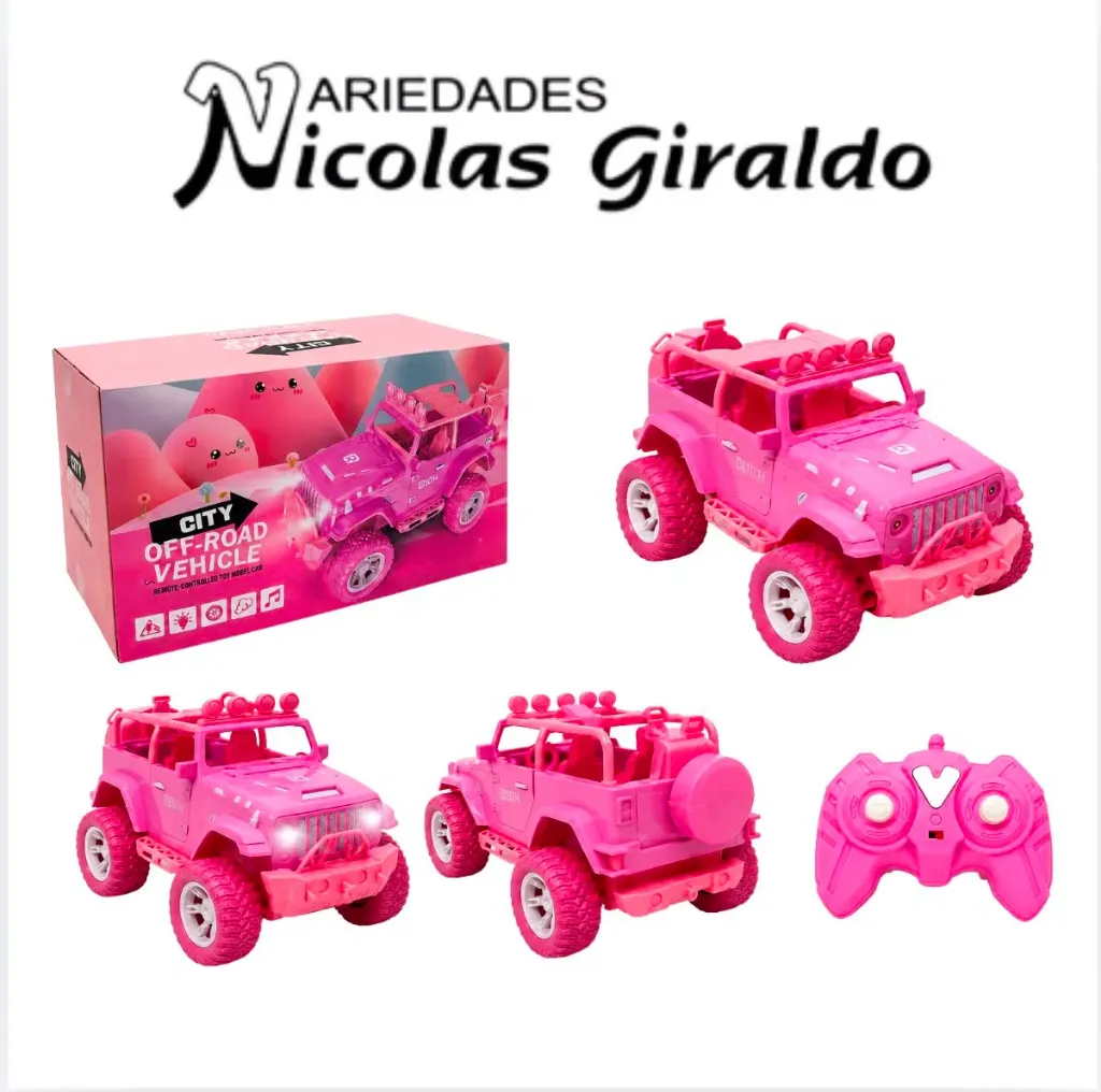 Carro control jeep rosado