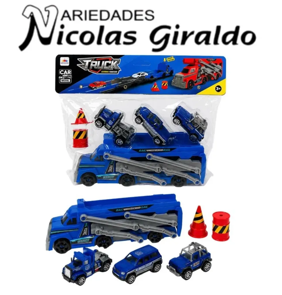 Carro niñera pista con carros metal