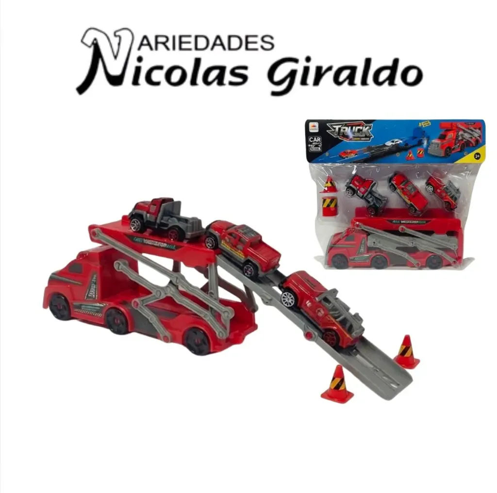 Carro niñera pista con carros metal