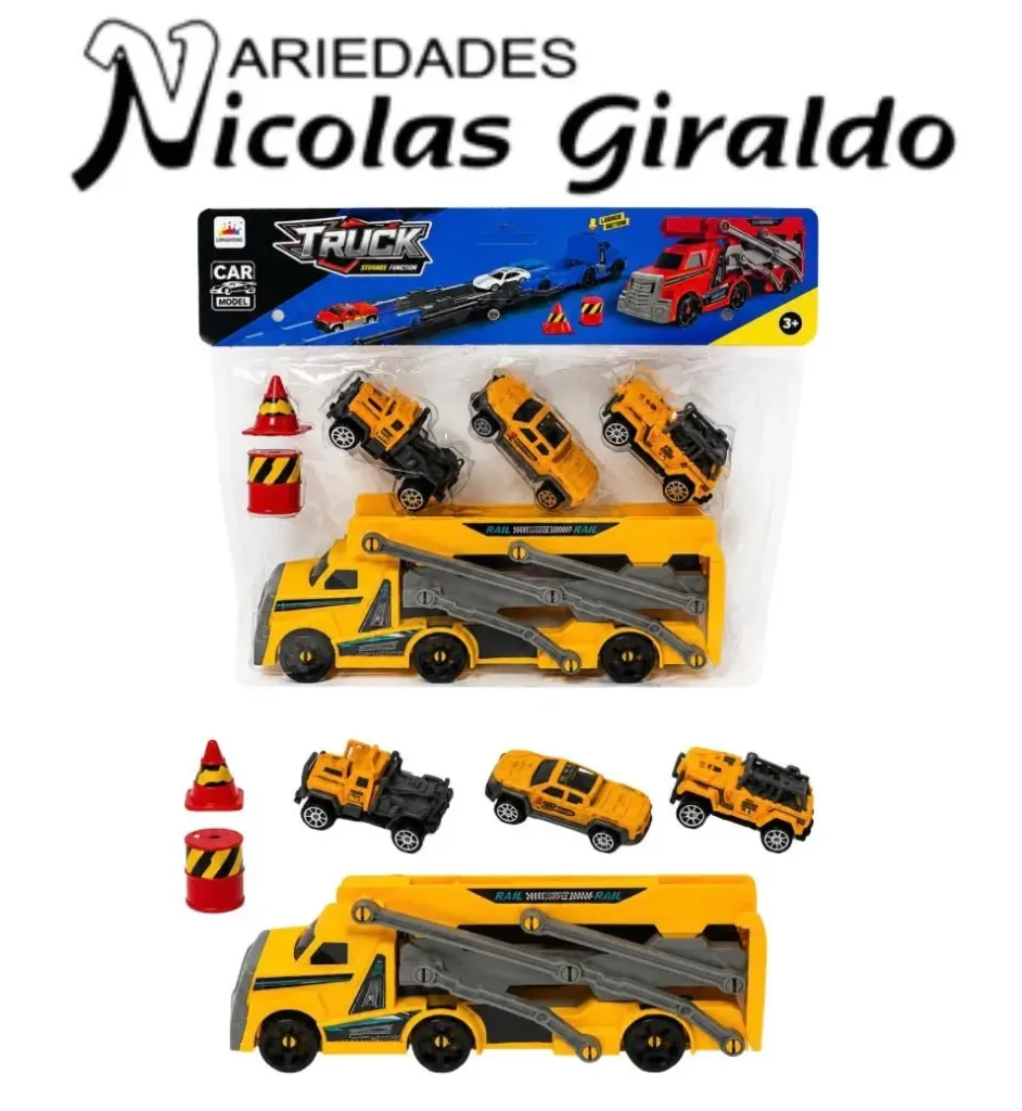 Carro niñera pista con carros metal
