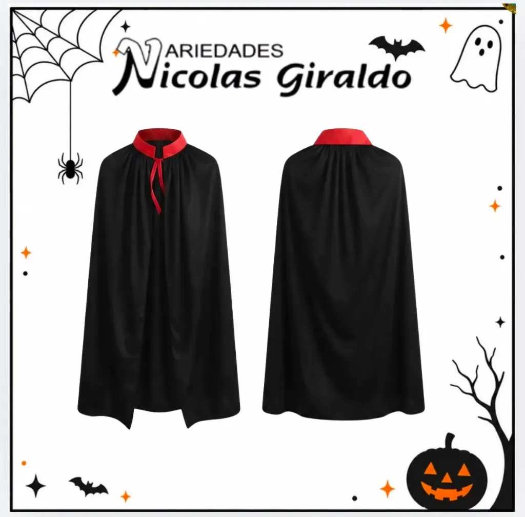 Capa disfraz deacula 120cm Halloween