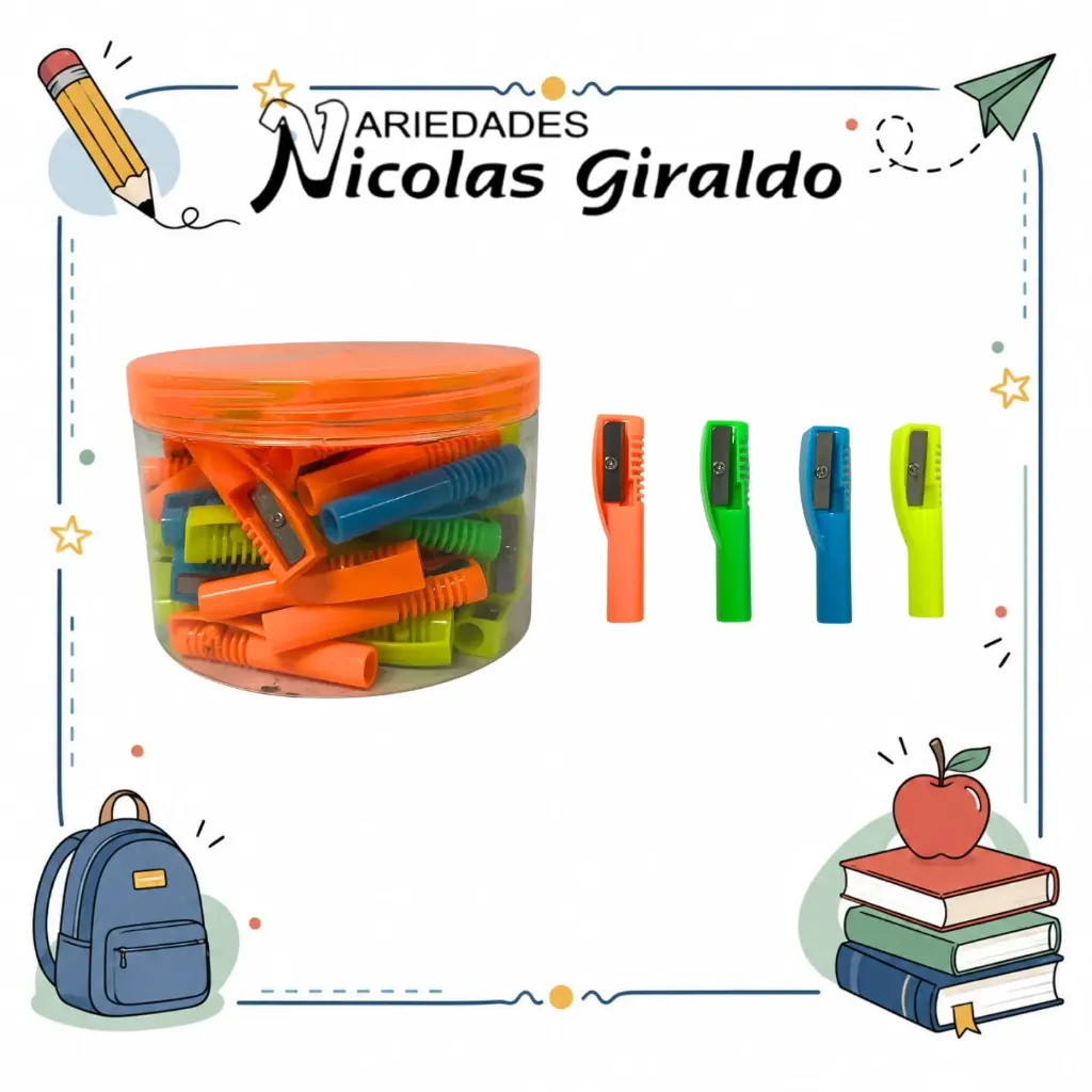 Sacapuntas para cabeza lapiz tarro x60