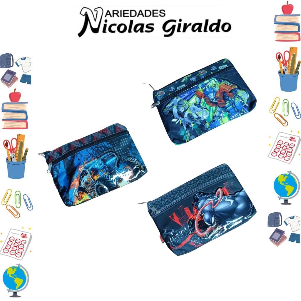 Cartuchera scribe 2 cierre niño