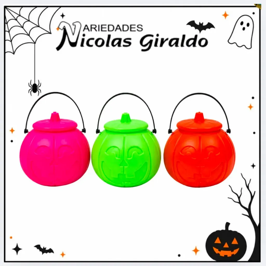 Calabaza grande con tapa halloween paquete x12