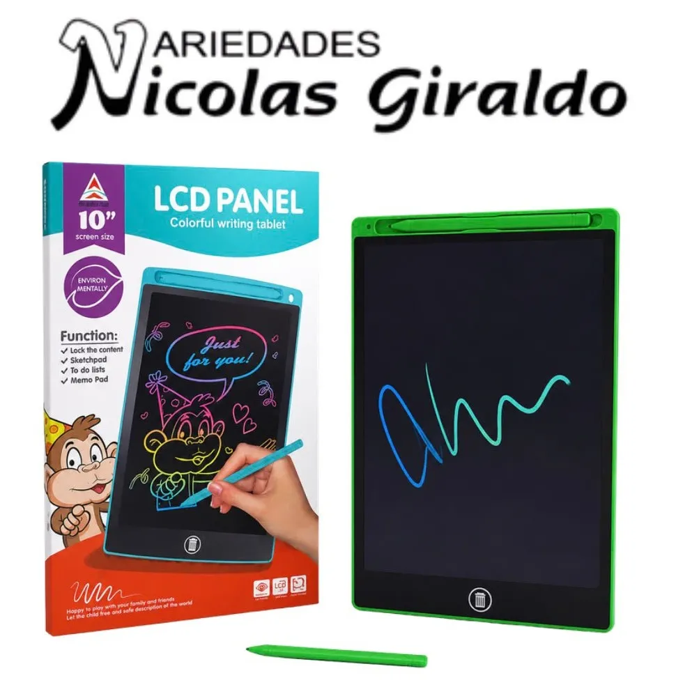 Tablero dibujo lcd panel mediana 10" 17x26cm