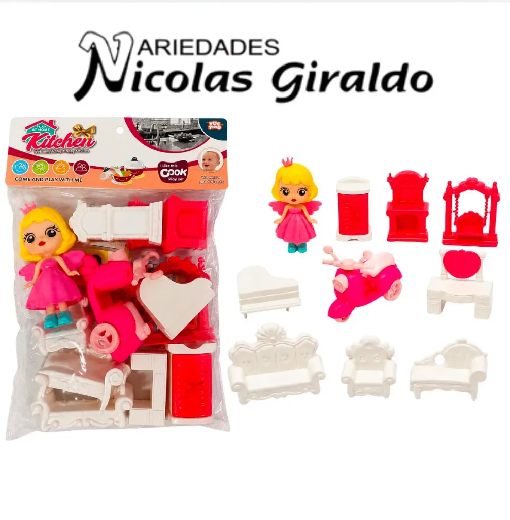 [CA12646] Set infantil muñeca y muebles