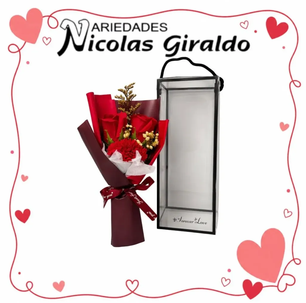 Detalle acetato grande fino con rosa