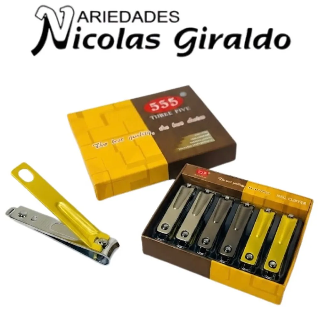 Corta uñas grande cromado 555 caja x12