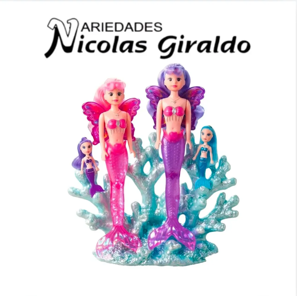 Muñeca sirena gigante en bolsa