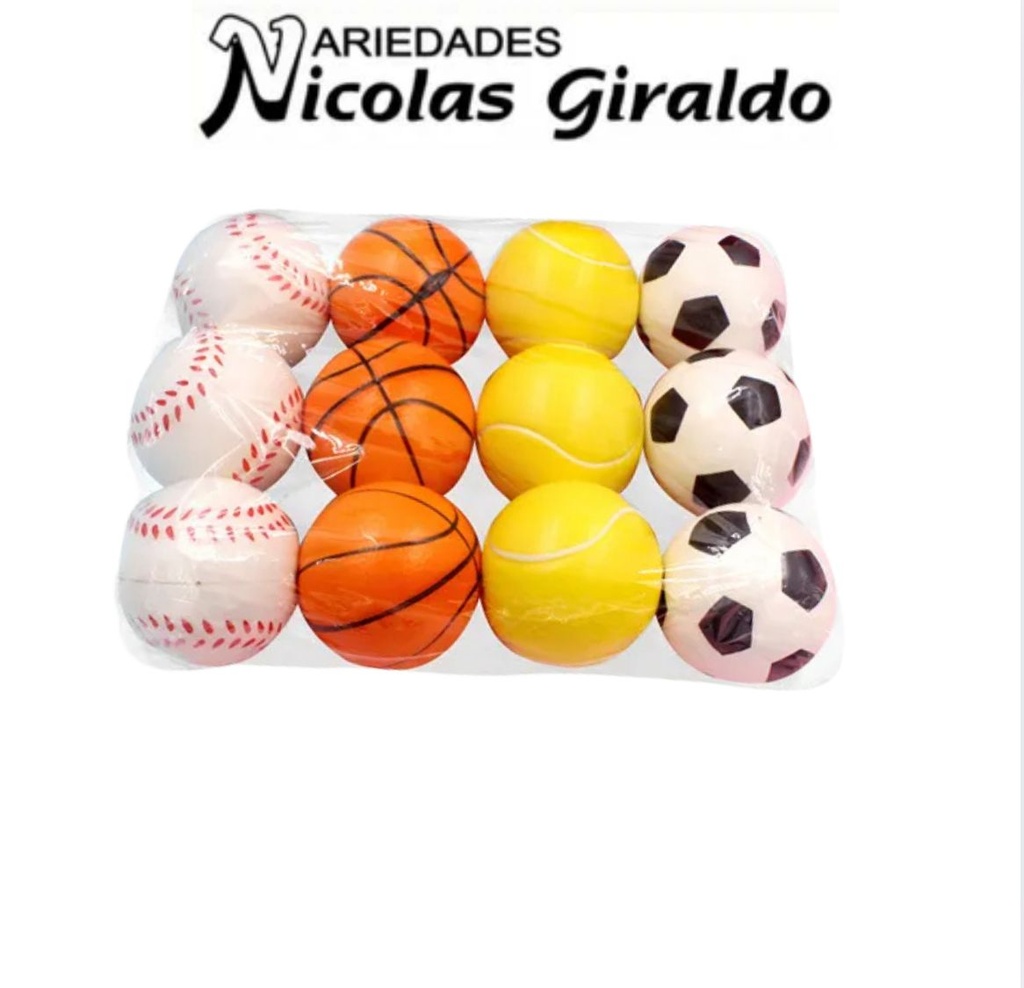 Pelota relajante deporte pequeña x12