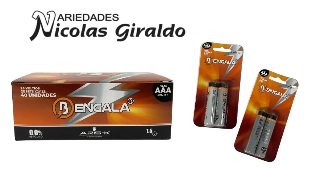 Pila bengala 3AAA carton x2 caja x20
