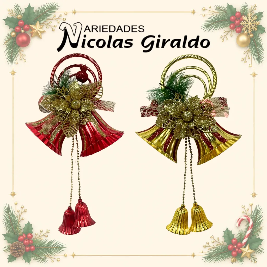 ADORNO CAMPANA NAVIDEÑA MEDIANA