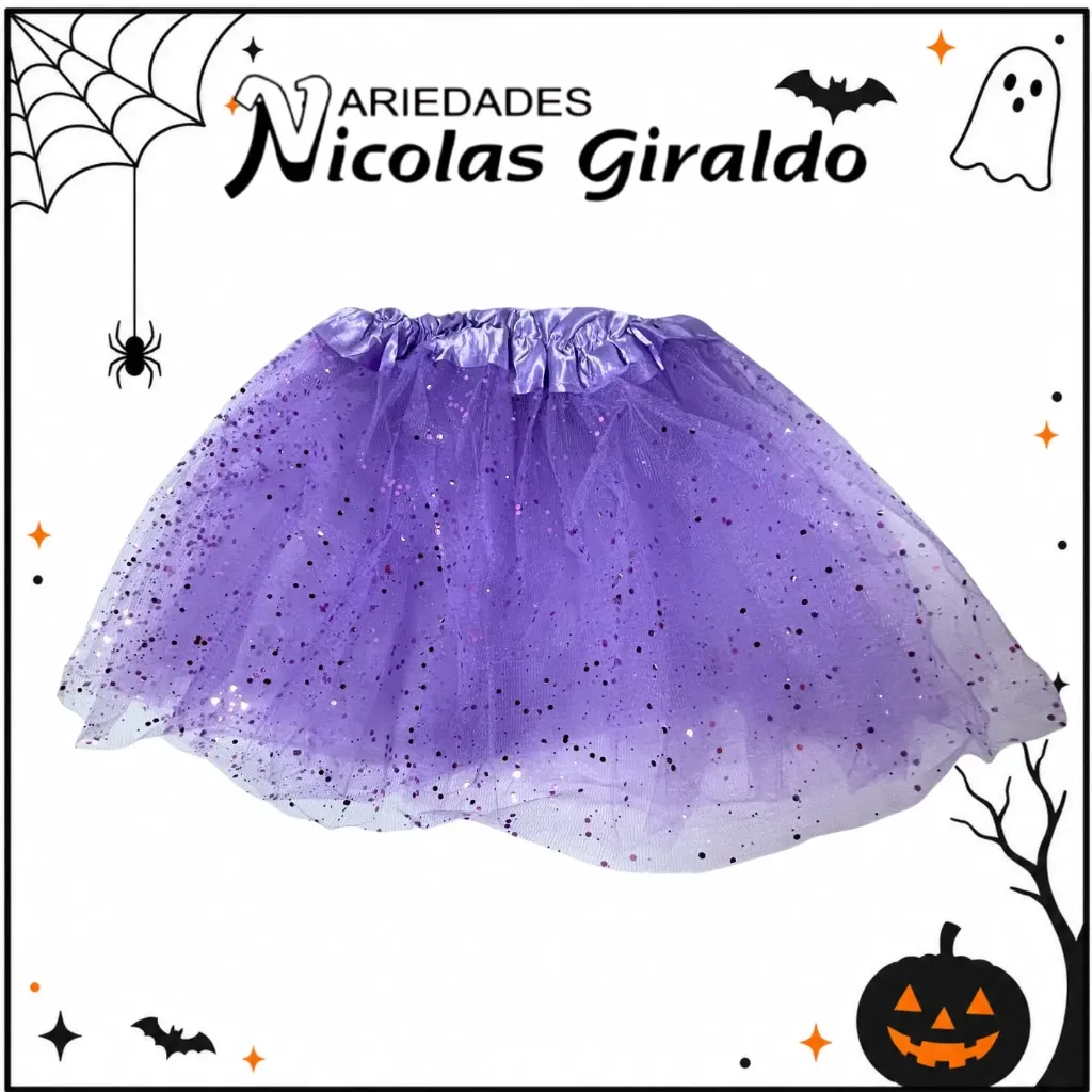 Tutu escarchado 30cm pequeño lila