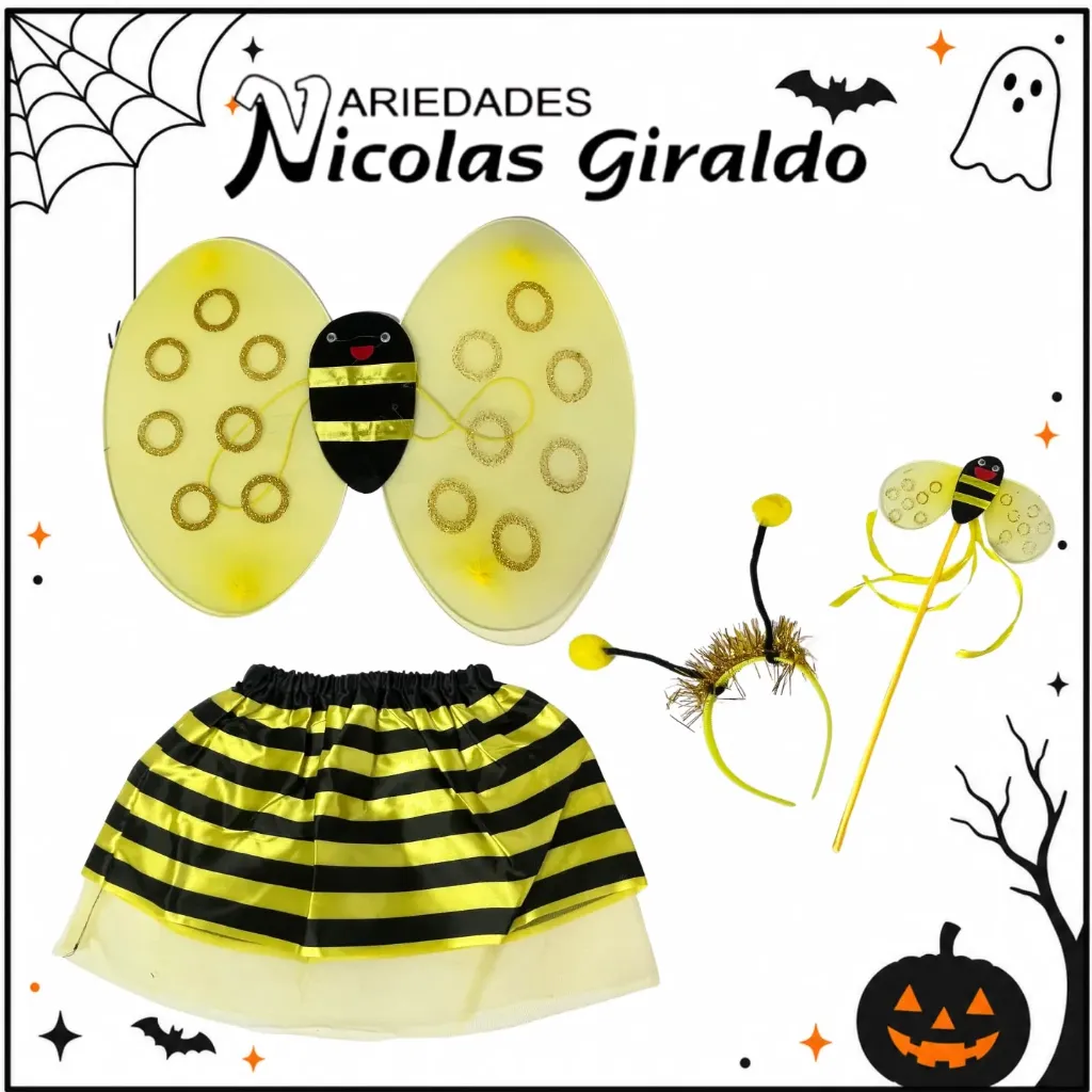 Set tutu abeja alas Halloween