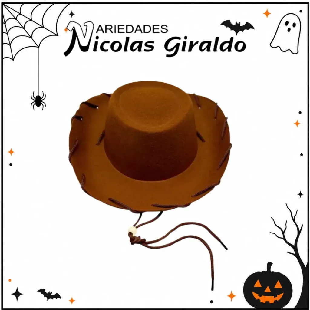 Sombrero lazo niño cafe halloween