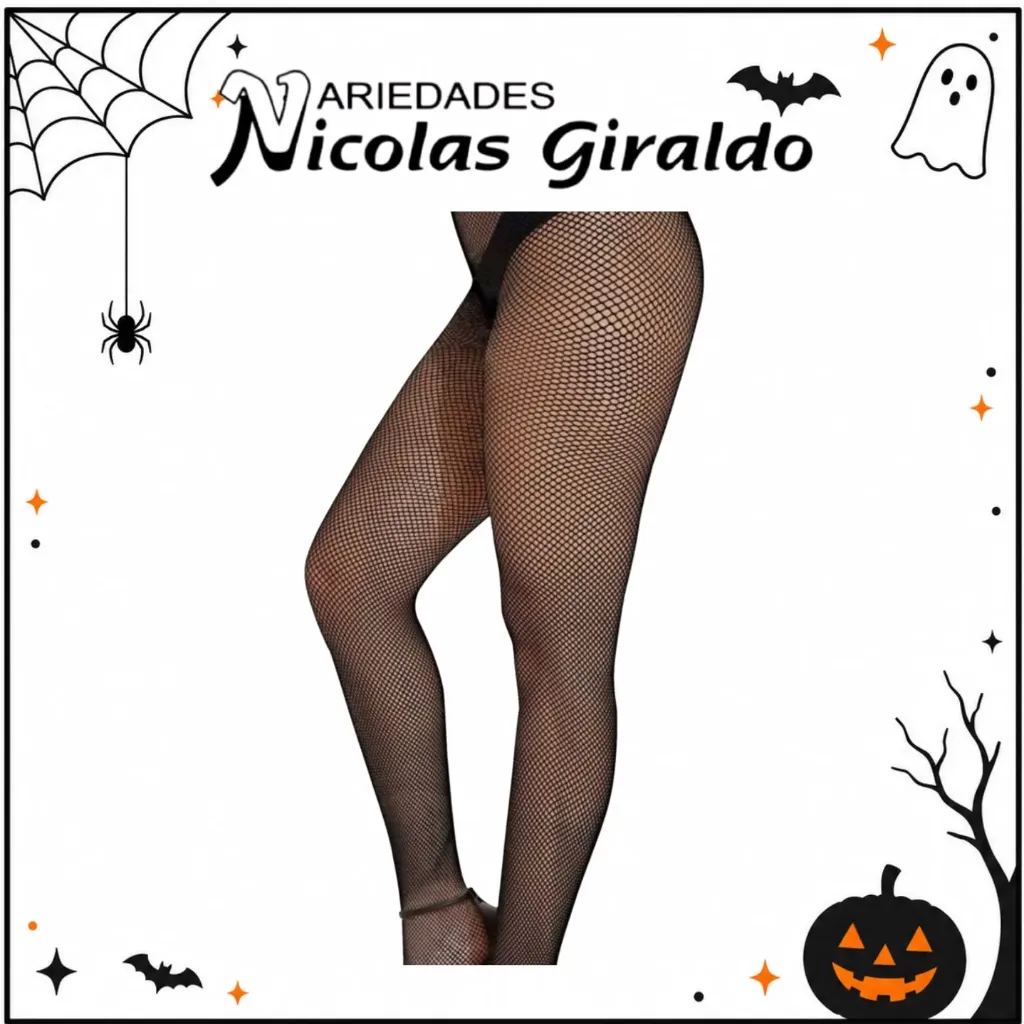 Media malla negra  #2 halloween