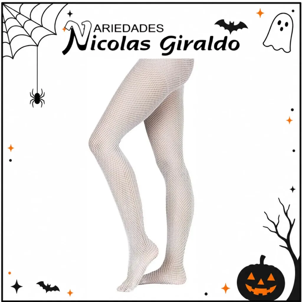 Media malla blanca  #2 halloween