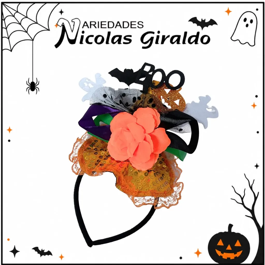 Diadema sombrero boo fantasma halloween