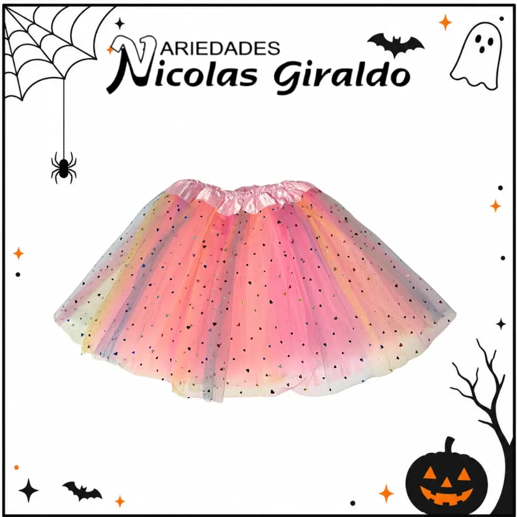 Tutu color pastel escarchado 30cm