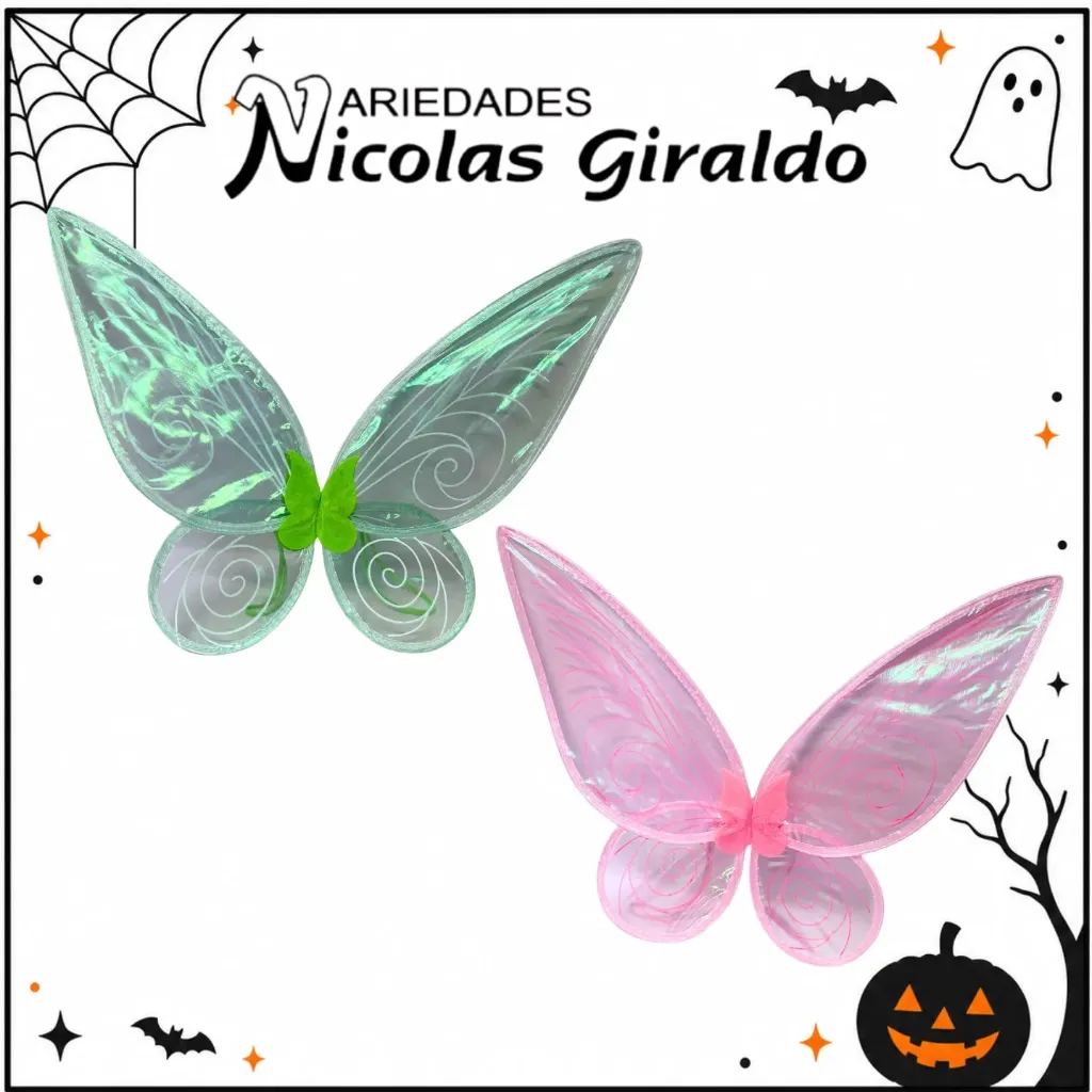 Alas tornasol mariposa halloween