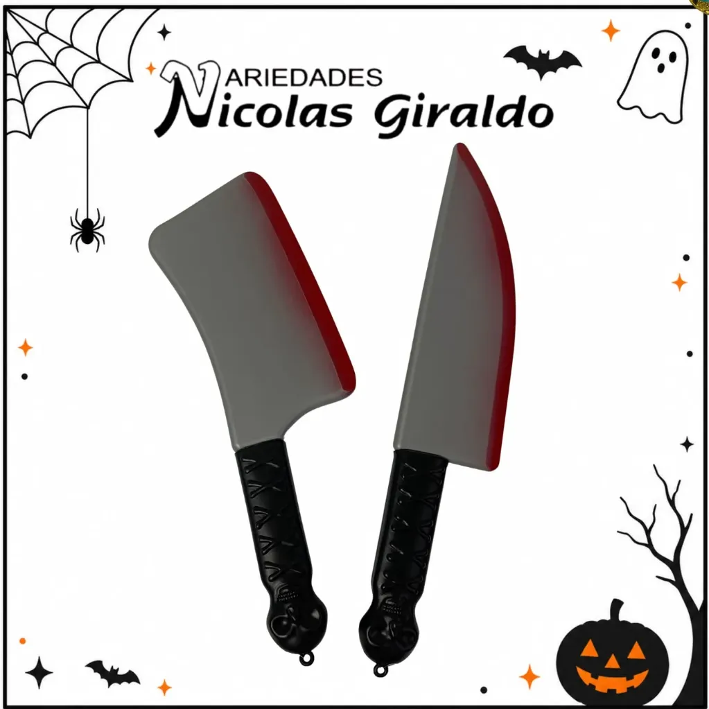 Hacha cuchillo sangre halloween