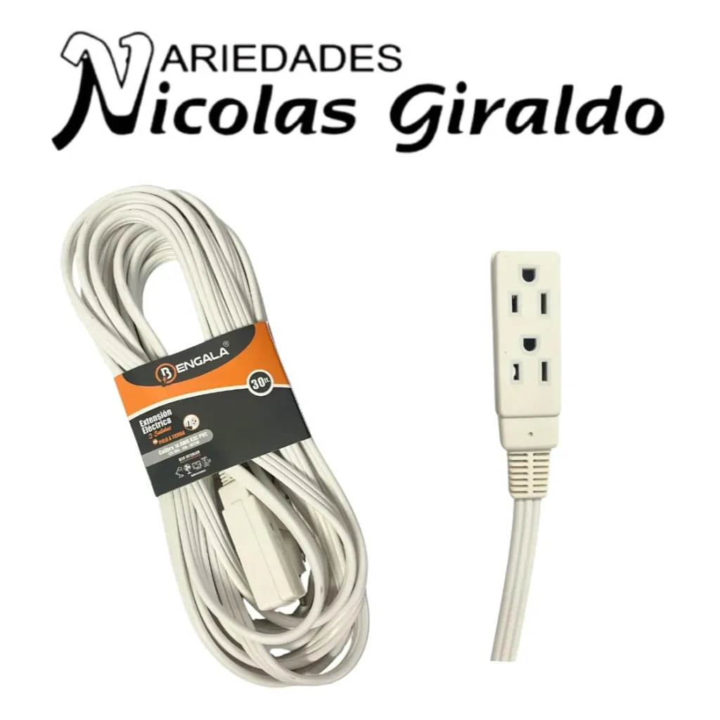 Extension blanca bengala fina 30FT