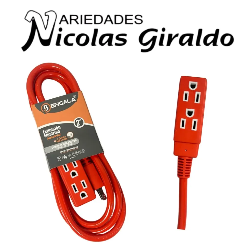 Extension naranja bengala x2 metros con polo a tierra