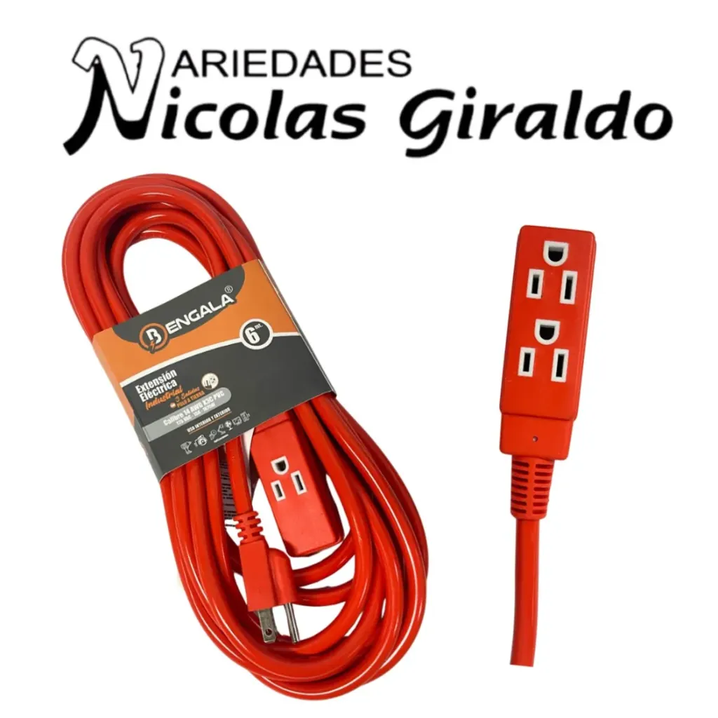 Extension naranja bengala x6 metros con polo a tierra