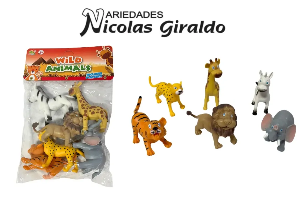 Animal salvaje caricatura x6