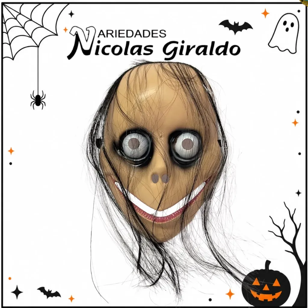 Mascara de miedo con pelo halloween