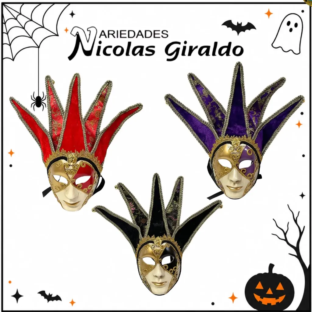 Mascara carnaval decorada adulto  halloween