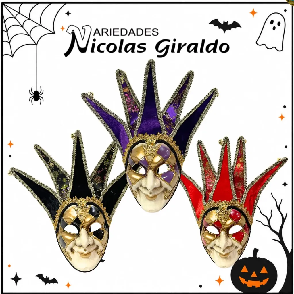 Mascara carnaval decorada adulto  halloween