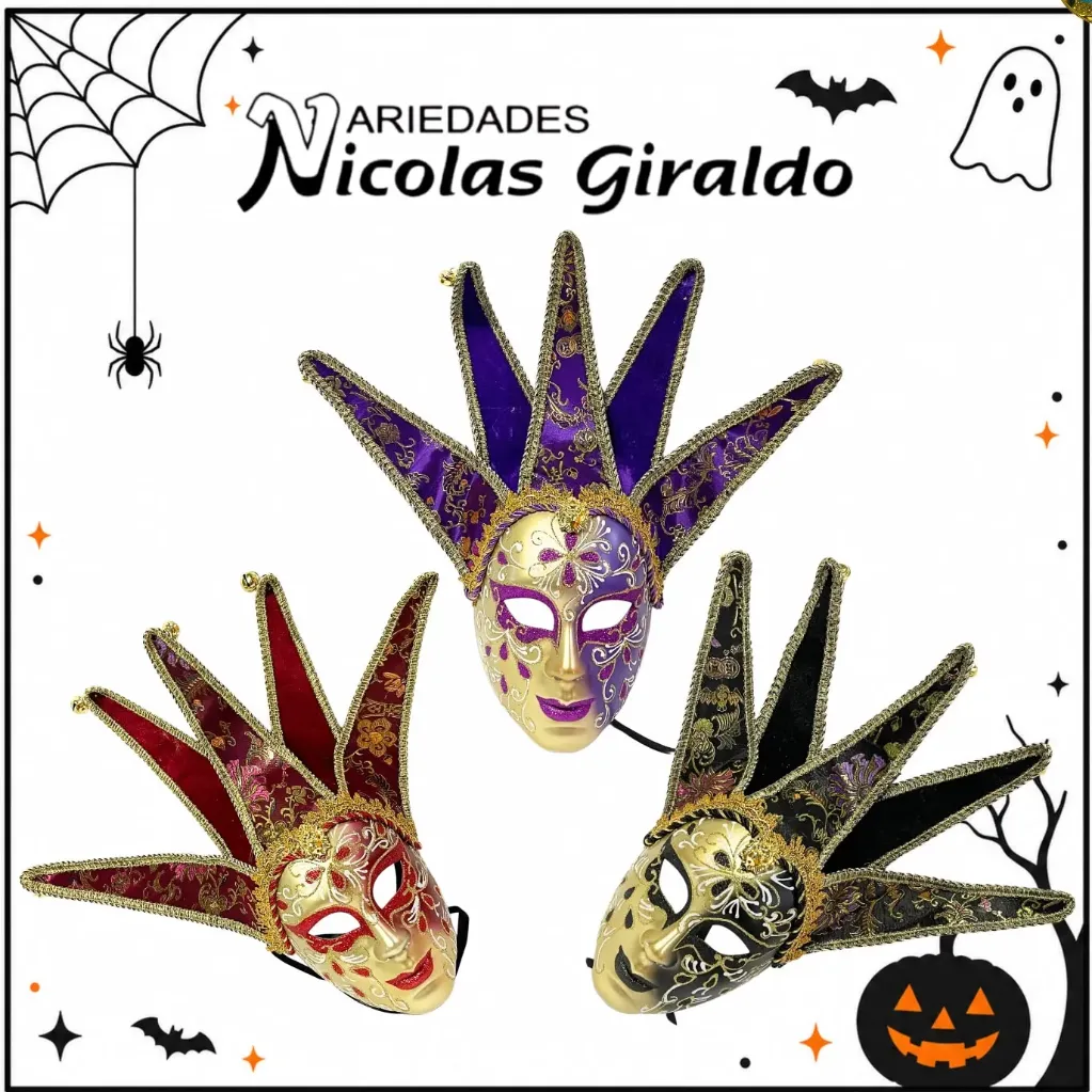 Mascara carnaval decorada adulto  halloween