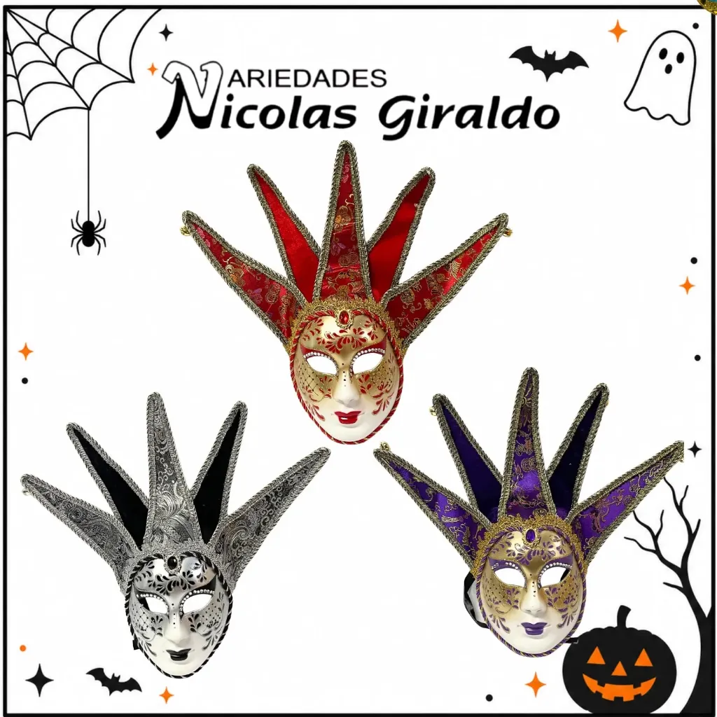 Mascara carnaval decorada adulto  halloween