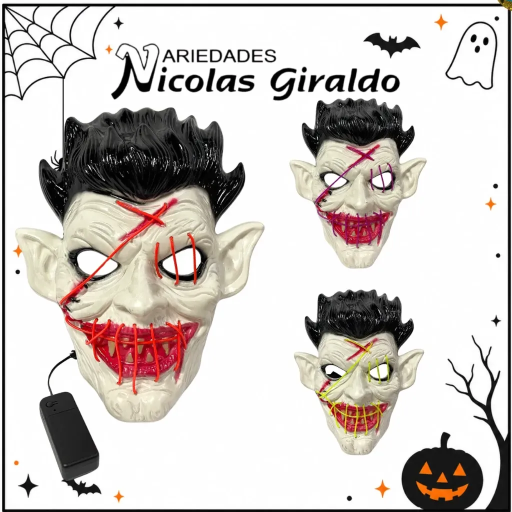 Mascara duende luz halloween
